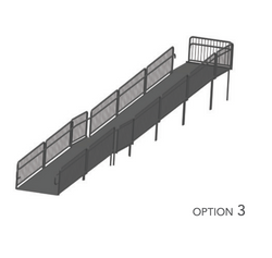 AmTab Stage Ramp - ADA Compliant - 40" Rise - Option 3  (AmTab AMT-RAMP40 - Option 3)