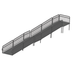 AmTab Stage Ramp - ADA Compliant - 32" Rise - Option 2  (AmTab AMT-RAMP32 - Option 2)
