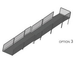 AmTab Stage Ramp - ADA Compliant - 32" Rise - Option 3  (AmTab AMT-RAMP32 - Option 3)