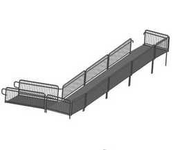 AmTab Stage Ramp - ADA Compliant - 32" Rise - Option 4  (AmTab AMT-RAMP32 - Option 4)