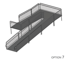 AmTab Stage Ramp - ADA Compliant - 32" Rise - Option 7  (AmTab AMT-RAMP32 - Option 7)