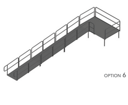 AmTab Stage Ramp - ADA Compliant - 24" Rise - Option 6  (AmTab AMT-RAMP24 - Option 6)