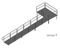 AmTab Stage Ramp - ADA Compliant - 24" Rise - Option 7  (AmTab AMT-RAMP24 - Option 7)