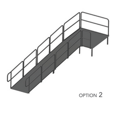 AmTab Stage Ramp - ADA Compliant - 16" Rise - Option 2  (AmTab AMT-RAMP16 - Option 2)