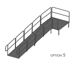 AmTab Stage Ramp - ADA Compliant - 16" Rise - Option 5  (AmTab AMT-RAMP16 - Option 5)