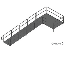 AmTab Stage Ramp - ADA Compliant - 16" Rise - Option 6  (AmTab AMT-RAMP16 - Option 6)