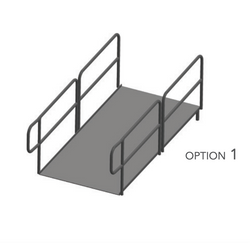AmTab Stage Ramp - ADA Compliant - 8" Rise - Option 1 - California  (AmTab AMT-RAMP8 - Option 1 - California)