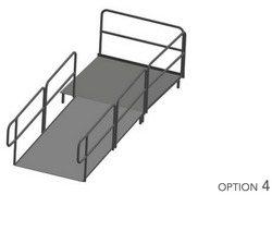 AmTab Stage Ramp - ADA Compliant - 8" Rise - Option 4 - California  (AmTab AMT-RAMP8 - Option 4 - California)