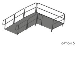 AmTab Stage Ramp - ADA Compliant - 8" Rise - Option 6 - California  (AmTab AMT-RAMP8 - Option 6 - California)