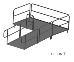 AmTab Stage Ramp - ADA Compliant - 8" Rise - Option 7 - California  (AmTab AMT-RAMP8 - Option 7 - California)