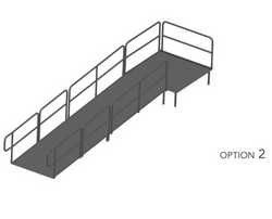 AmTab Stage Ramp - ADA Compliant - 16" Rise - Option 2 - California  (AmTab AMT-RAMP16 - Option 2 - California)