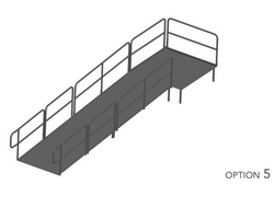 AmTab Stage Ramp - ADA Compliant - 16" Rise - Option 5 - California  (AmTab AMT-RAMP16 - Option 5 - California)