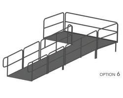 AmTab Stage Ramp - ADA Compliant - 16" Rise - Option 6 - California  (AmTab AMT-RAMP16 - Option 6 - California)