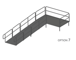 AmTab Stage Ramp - ADA Compliant - 16" Rise - Option 7 - California  (AmTab AMT-RAMP16 - Option 7 - California)