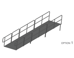 AmTab Stage Ramp - ADA Compliant - 24" Rise - Option 1 - California  (AmTab AMT-RAMP24 - Option 1 - California)