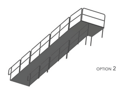 AmTab Stage Ramp - ADA Compliant - 24" Rise - Option 2 - California  (AmTab AMT-RAMP24 - Option 2 - California)