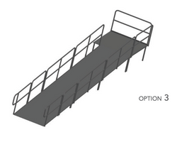 AmTab Stage Ramp - ADA Compliant - 24" Rise - Option 3 - California  (AmTab AMT-RAMP24 - Option 3 - California)