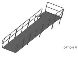 AmTab Stage Ramp - ADA Compliant - 24" Rise - Option 4 - California  (AmTab AMT-RAMP24 - Option 4 - California)