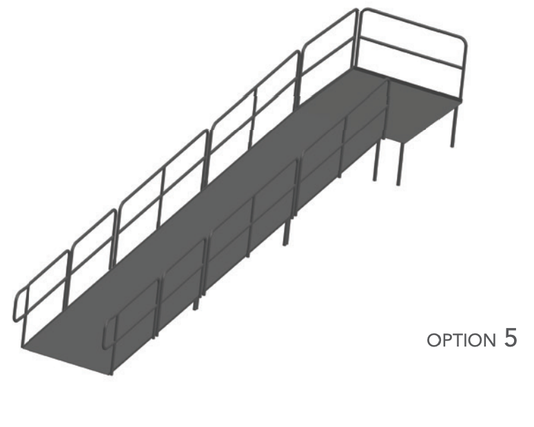 AmTab Stage Ramp - ADA Compliant - 24" Rise - Option 5 - California  (AmTab AMT-RAMP24 - Option 5 - California)