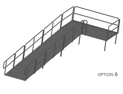 AmTab Stage Ramp - ADA Compliant - 24" Rise - Option 6 - California  (AmTab AMT-RAMP24 - Option 6 - California)