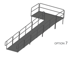 AmTab Stage Ramp - ADA Compliant - 24" Rise - Option 7 - California  (AmTab AMT-RAMP24 - Option 7 - California)