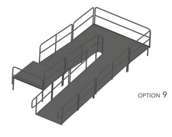AmTab Stage Ramp - ADA Compliant - 24" Rise - Option 9 - California  (AmTab AMT-RAMP24 - Option 9 - California)