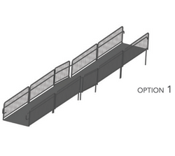 AmTab Stage Ramp - ADA Compliant - 32" Rise - Option 1 - California  (AmTab AMT-RAMP32 - Option 1 - California)