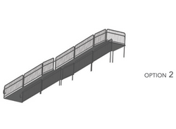 AmTab Stage Ramp - ADA Compliant - 32" Rise - Option 2 - California  (AmTab AMT-RAMP32 - Option 2 - California)