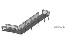 AmTab Stage Ramp - ADA Compliant - 32" Rise - Option 4 - California  (AmTab AMT-RAMP32 - Option 4 - California)