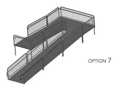 AmTab Stage Ramp - ADA Compliant - 32" Rise - Option 7 - California  (AmTab AMT-RAMP32 - Option 7 - California)