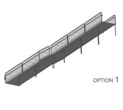 AmTab Stage Ramp - ADA Compliant - 40" Rise - Option 1 - California  (AmTab AMT-RAMP40 - Option 1 - California)
