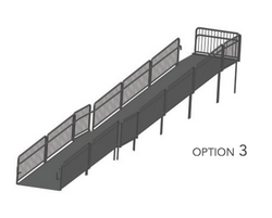 AmTab Stage Ramp - ADA Compliant - 40" Rise - Option 3 - California  (AmTab AMT-RAMP40 - Option 3 - California)