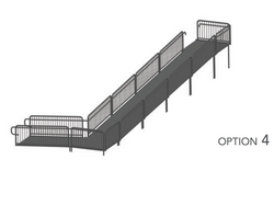 AmTab Stage Ramp - ADA Compliant - 40" Rise - Option 4 - California  (AmTab AMT-RAMP40 - Option 4 - California)