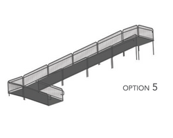 AmTab Stage Ramp - ADA Compliant - 40" Rise - Option 5 - California  (AmTab AMT-RAMP40 - Option 5 - California)