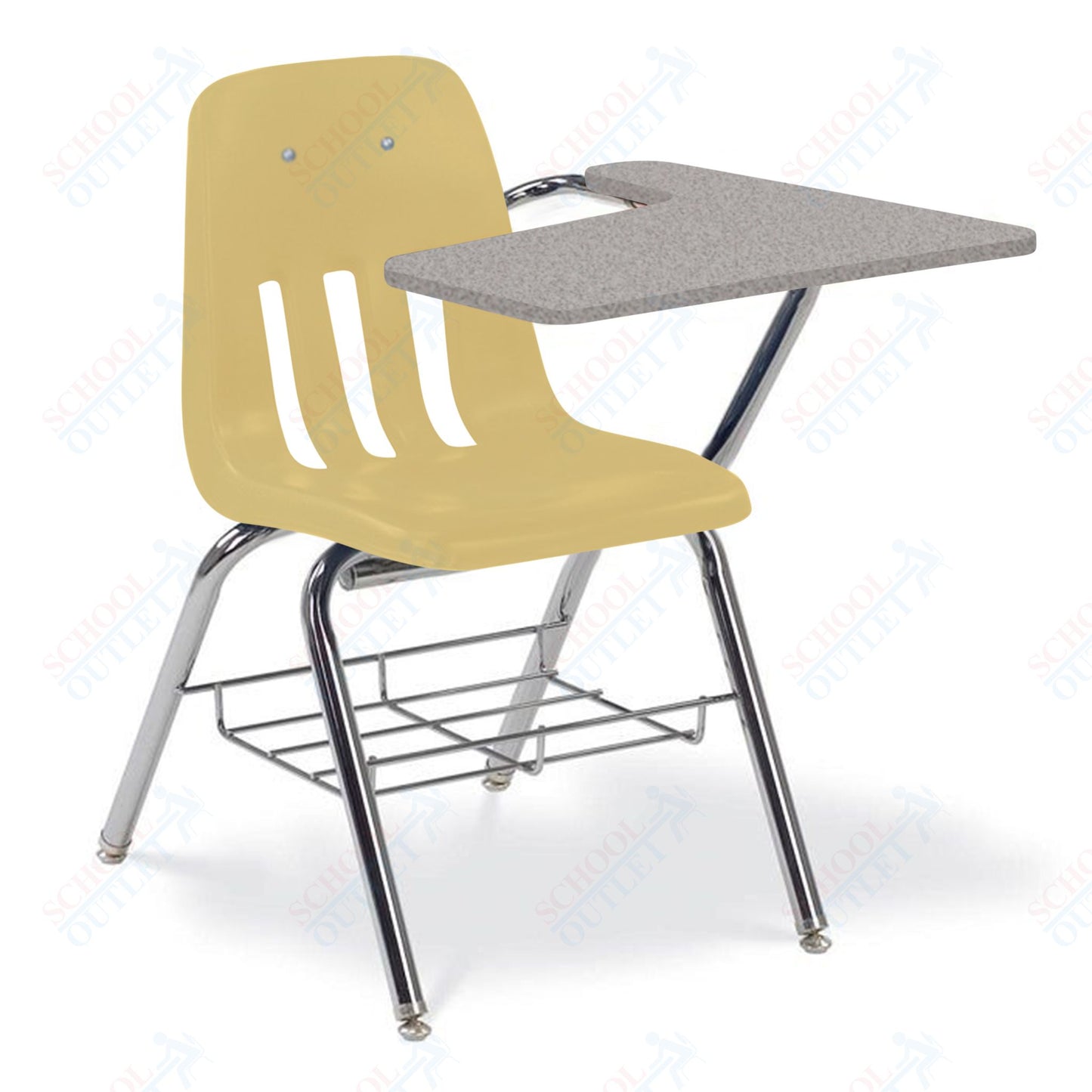 Virco 9700BRLH - Left Handed Tablet Arm Chair Desk with 18" Seat, Laminate Top and bookrack (Virco 9700BRLH)