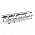 Virco MTB19318WAEB - ADA Compliant Rectangle Mobile Bench Cafeteria Table - Sure Edge - 19