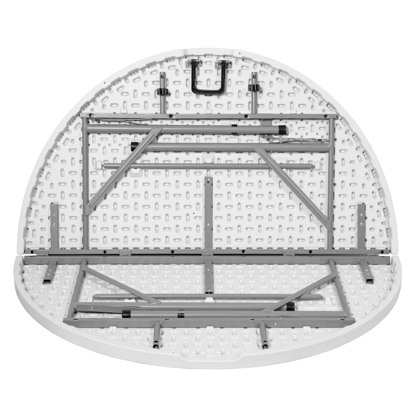 Regency Trestle 4 ft Round Folding Table 48"W x 48"D x 29"H (REG-TBM48RNDWH)