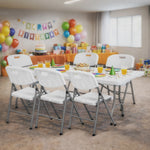 Regency Trestle Series Rectangular Blow Mold Folding Chair 12 Pack 18