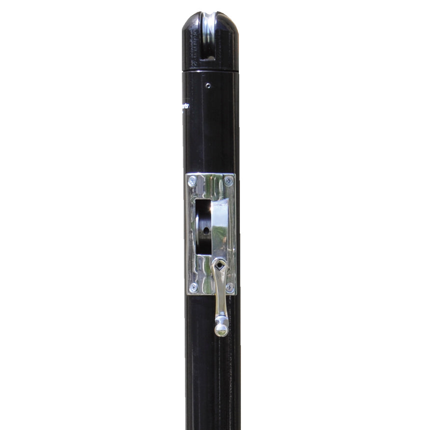 Jaypro Sports Outdoor Tennis Posts 2.875" Round Steel Pipe with Internal Winch Pair (JPS-TP278XX)