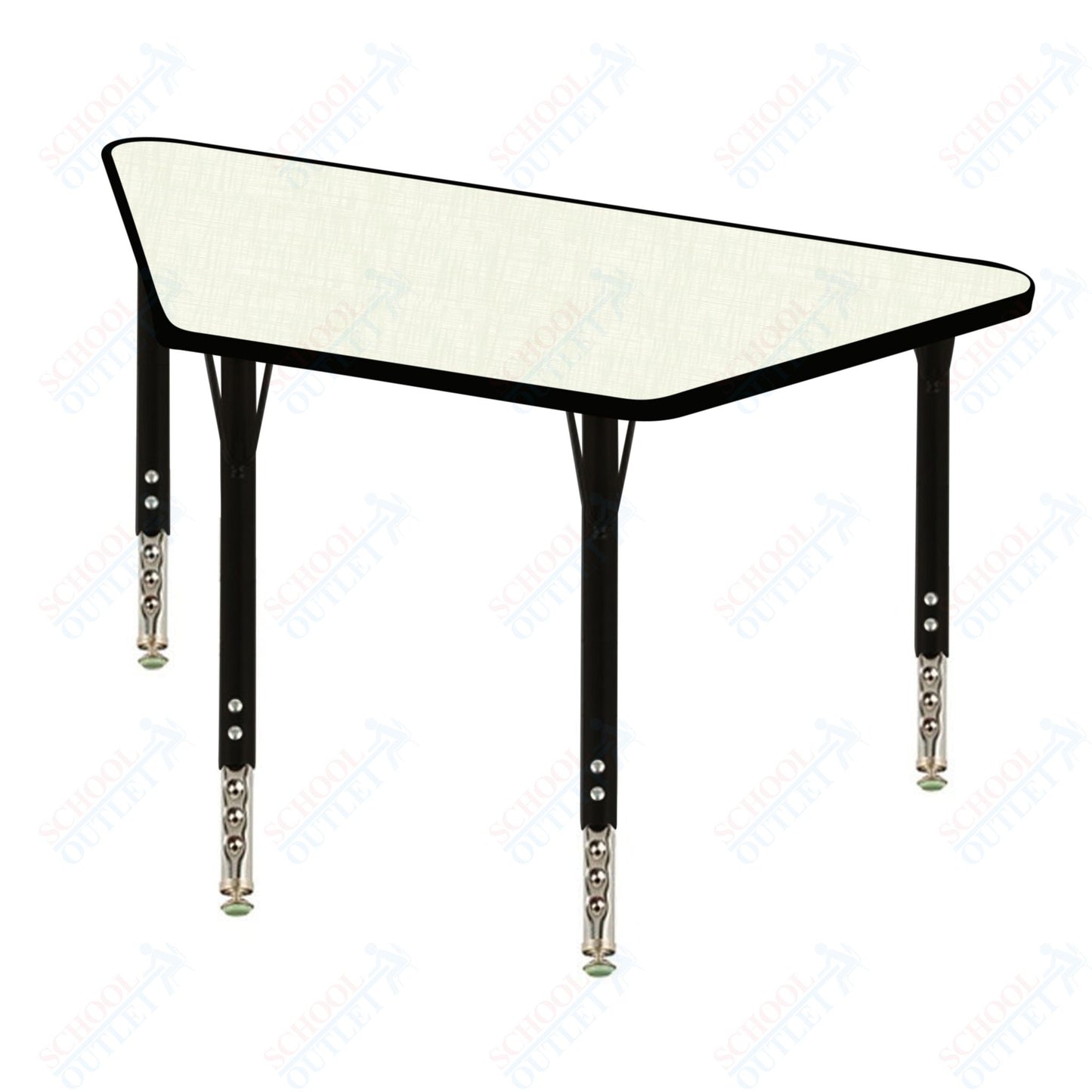USA Capitol 30" x 60" Trapezoid Activity Table Adjustable Height 23"-31" (3060TSE)