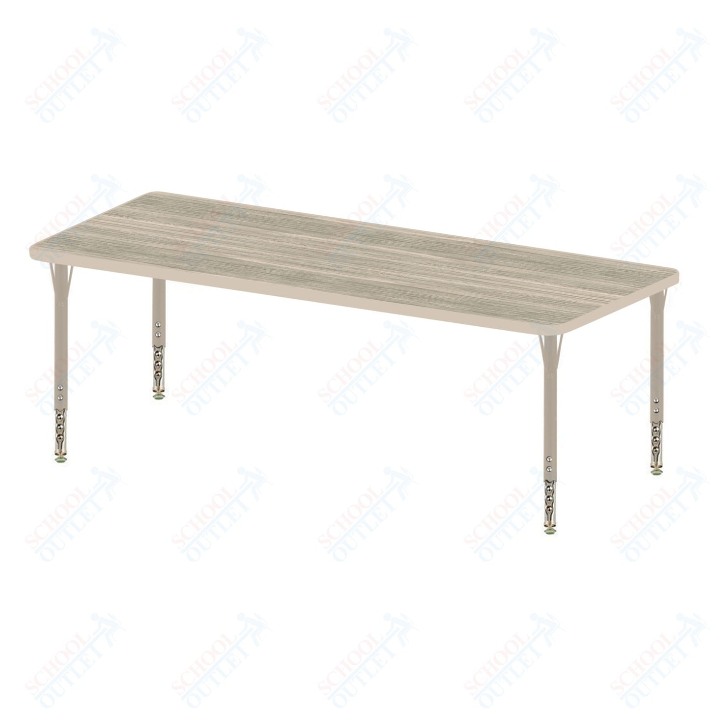 USA Capitol 30" x 72" Rectangle Activity Table Adjustable Height 23"-31" (3072SE)