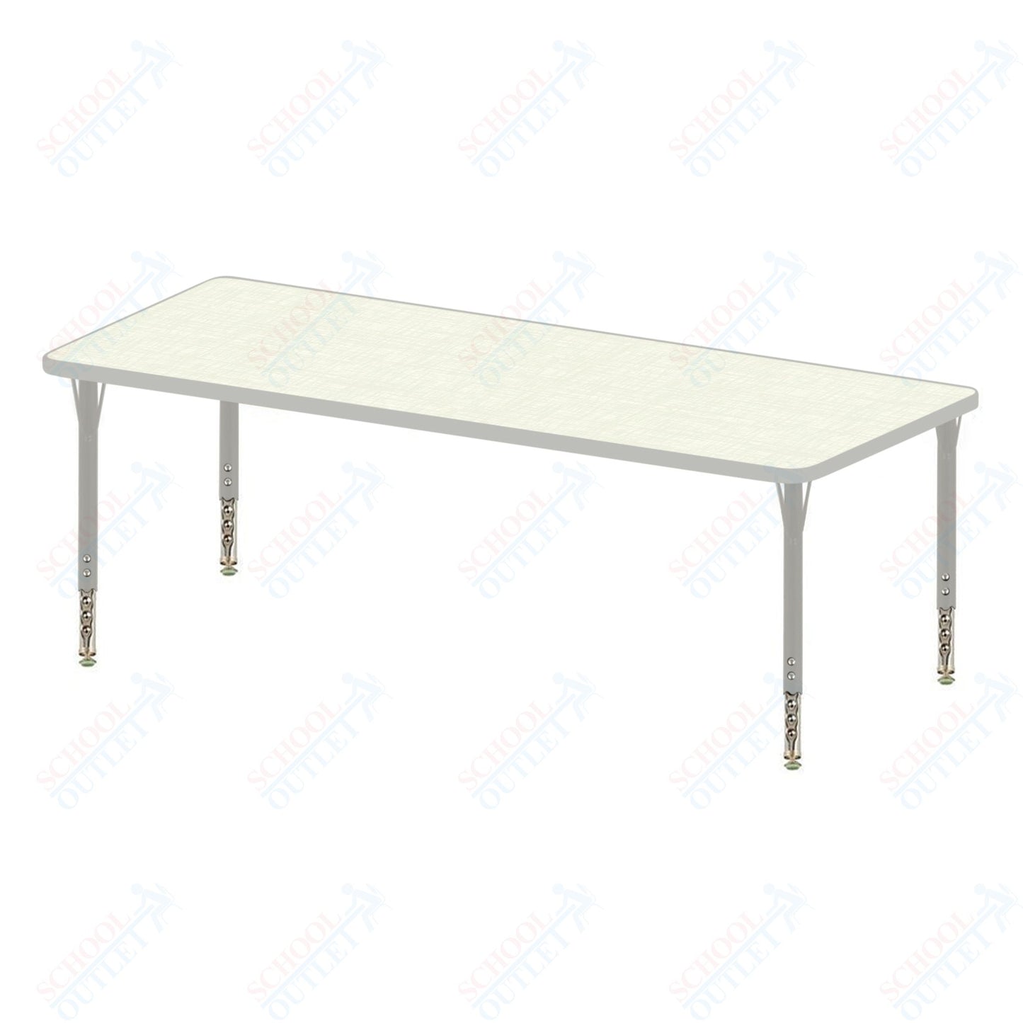 USA Capitol 30" x 72" Rectangle Activity Table Adjustable Height 23"-31" (3072SE)