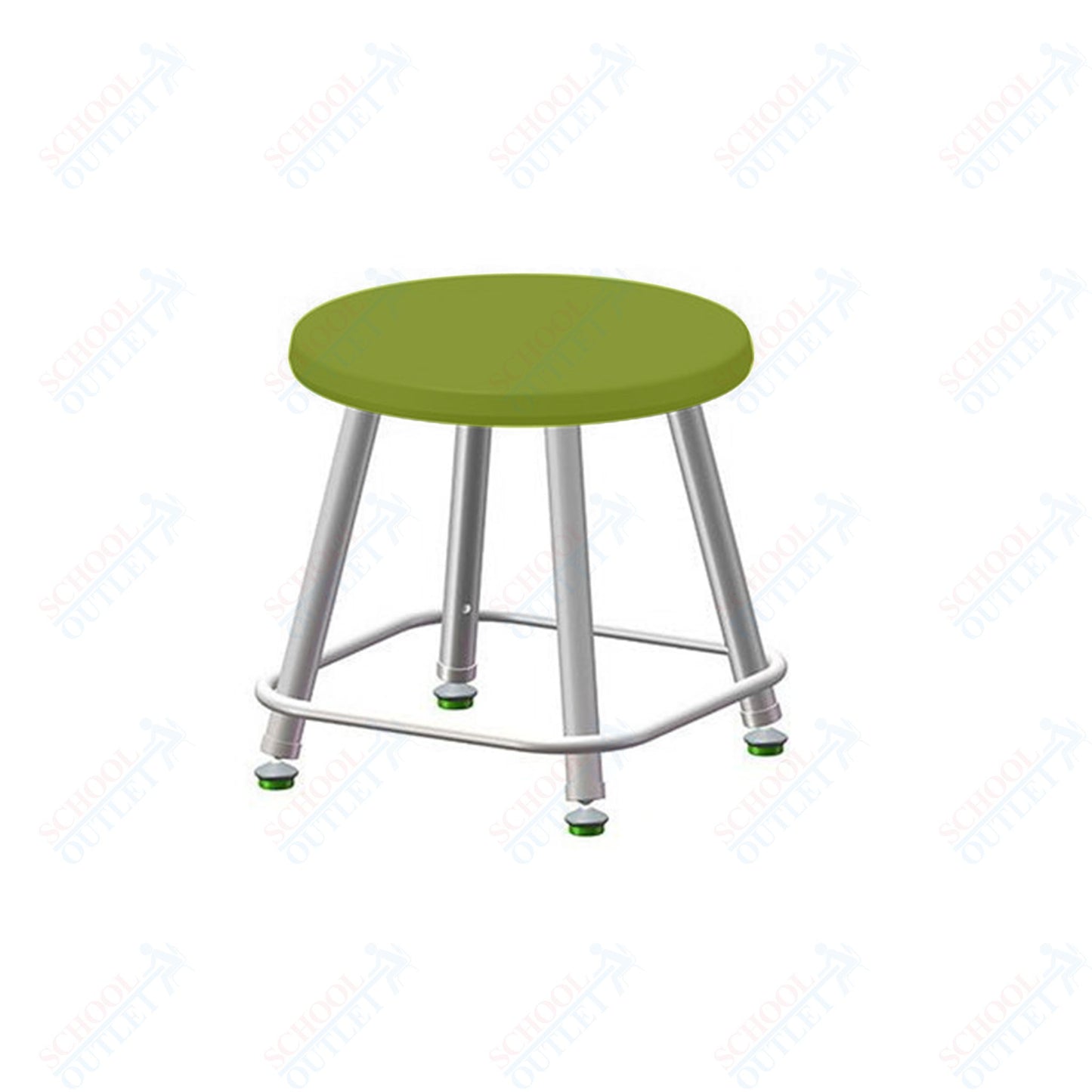 USA Capitol Euroflex Poly Seat Stool Fixed Height 12" (3112)