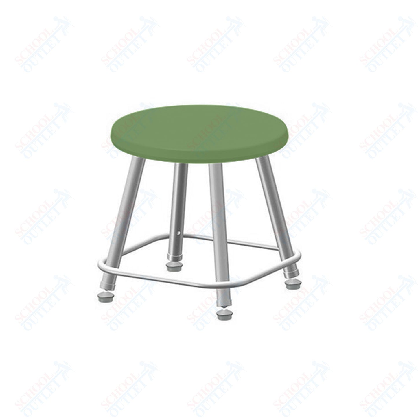 USA Capitol Euroflex Poly Seat Stool Fixed Height 12" (3112)