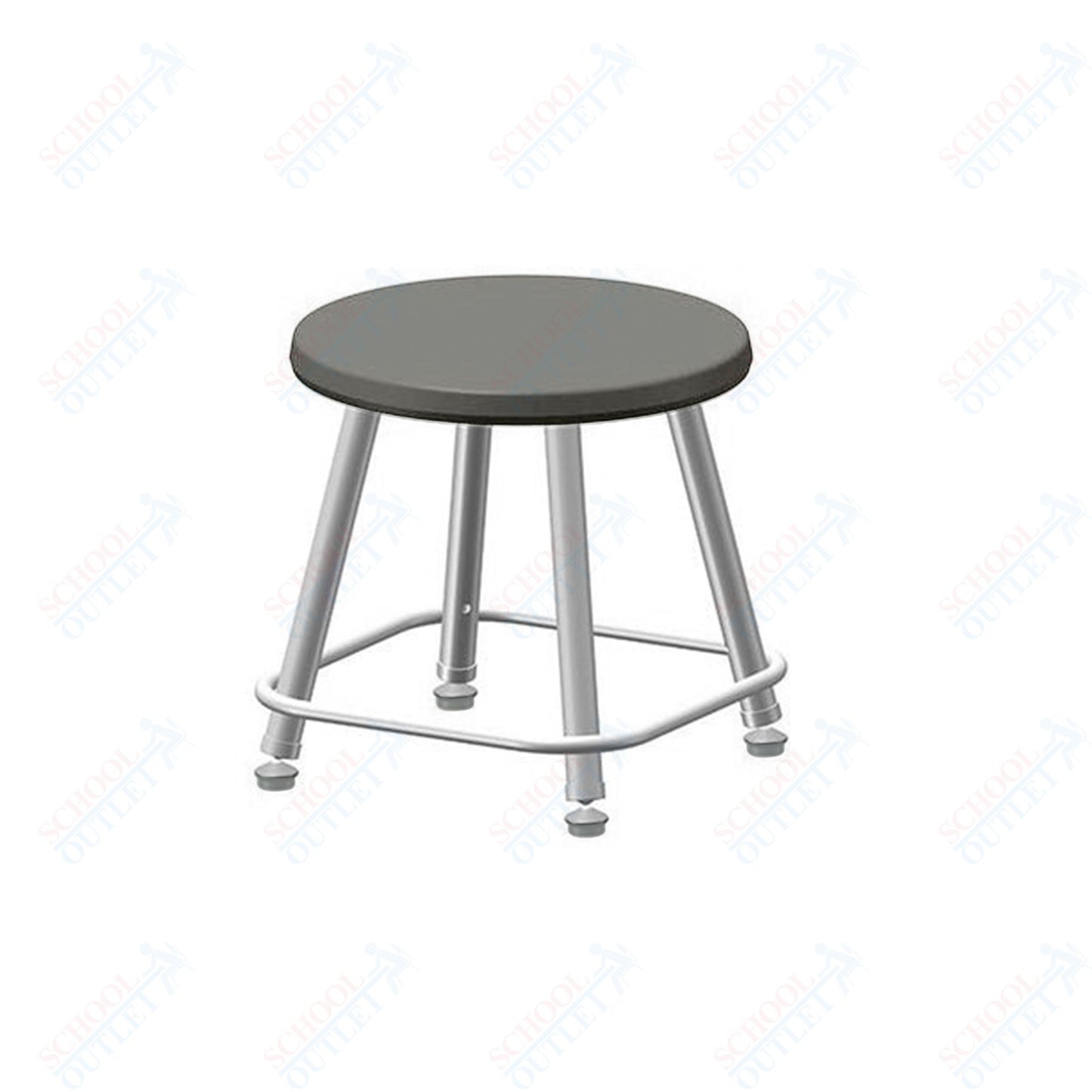 USA Capitol Euroflex Poly Seat Stool Fixed Height 12" (3112)