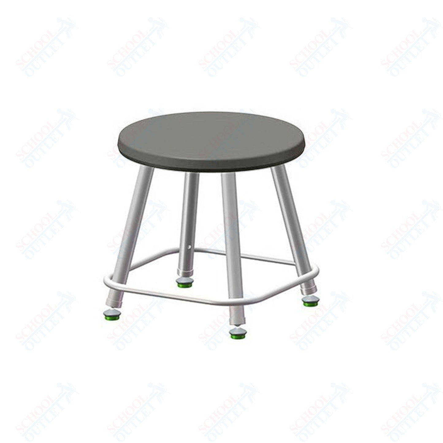 USA Capitol Euroflex Poly Seat Stool Fixed Height 12" (3112)
