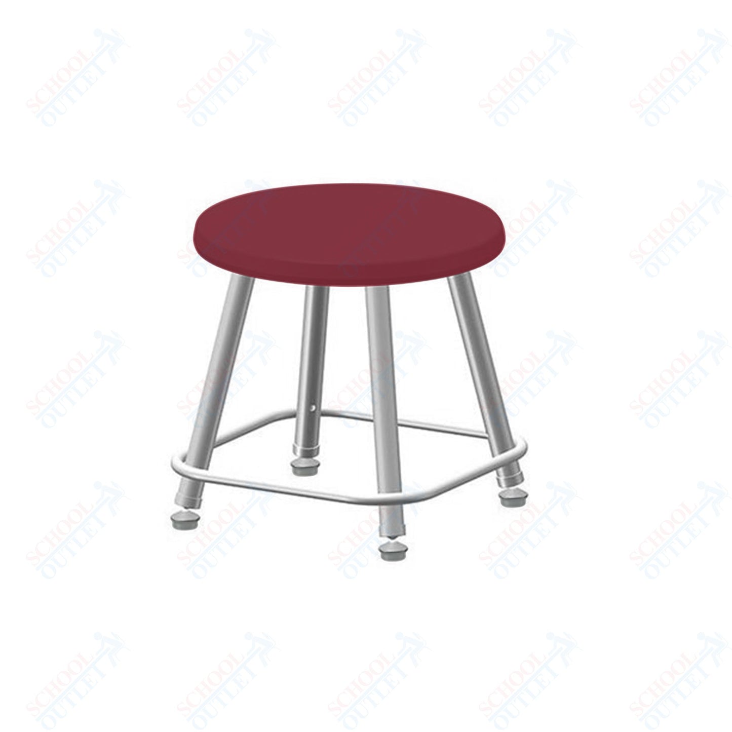USA Capitol Euroflex Poly Seat Stool Fixed Height 12" (3112)