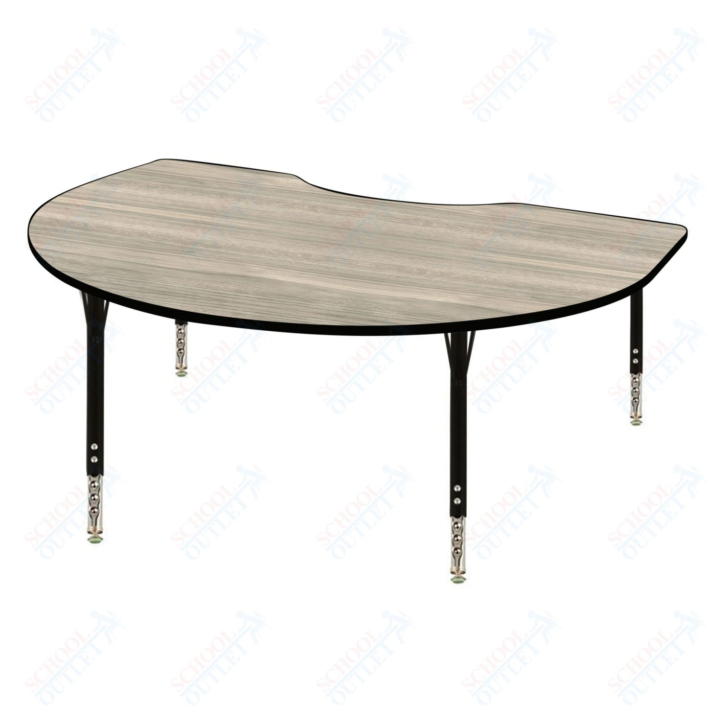 USA Capitol 36" x 60" Kidney Activity Table Adjustable Height 23"-31" (3660KSE)