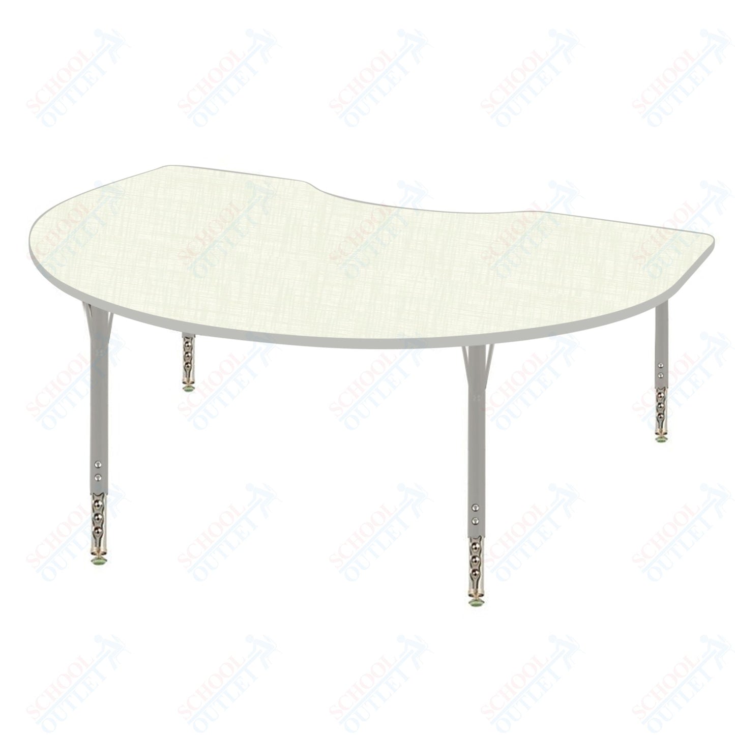 USA Capitol 36" x 60" Kidney Activity Table Adjustable Height 23"-31" (3660KSE)