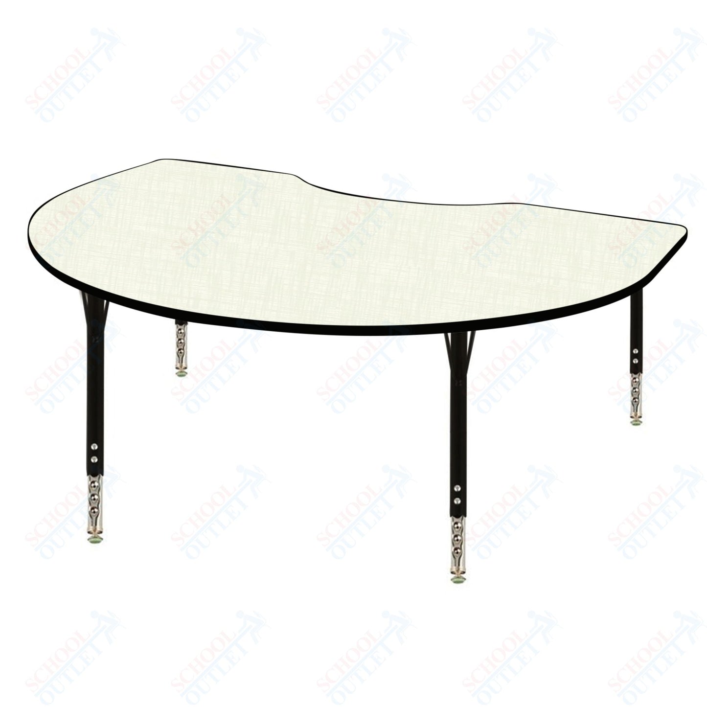 USA Capitol 36" x 60" Kidney Activity Table Adjustable Height 23"-31" (3660KSE)